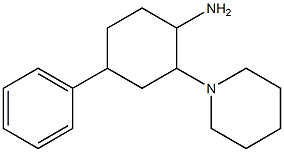 4-phenyl-2-piperidin-1-ylcyclohexanamine 结构式