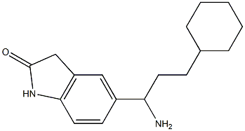 5-(1-amino-3-cyclohexylpropyl)-2,3-dihydro-1H-indol-2-one 结构式