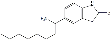 5-(1-aminooctyl)-2,3-dihydro-1H-indol-2-one 结构式