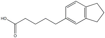 5-(2,3-dihydro-1H-inden-5-yl)pentanoic acid 结构式