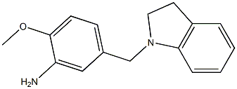 5-(2,3-dihydro-1H-indol-1-ylmethyl)-2-methoxyaniline 结构式