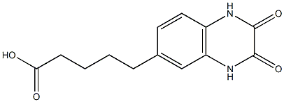5-(2,3-dioxo-1,2,3,4-tetrahydroquinoxalin-6-yl)pentanoic acid 结构式