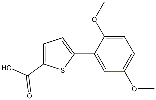 5-(2,5-dimethoxyphenyl)thiophene-2-carboxylic acid 结构式