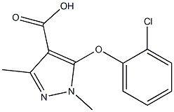 5-(2-chlorophenoxy)-1,3-dimethyl-1H-pyrazole-4-carboxylic acid 结构式