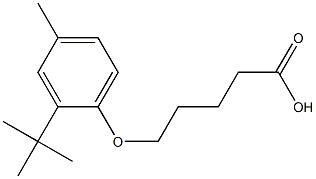5-(2-tert-butyl-4-methylphenoxy)pentanoic acid 结构式