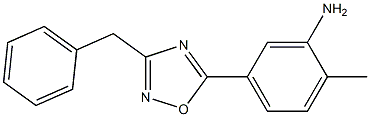5-(3-benzyl-1,2,4-oxadiazol-5-yl)-2-methylaniline 结构式