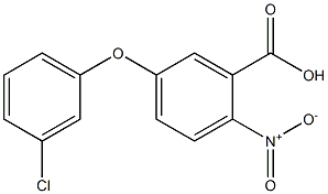 5-(3-chlorophenoxy)-2-nitrobenzoic acid 结构式
