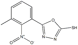 5-(3-methyl-2-nitrophenyl)-1,3,4-oxadiazole-2-thiol 结构式