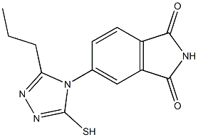 5-(3-propyl-5-sulfanyl-4H-1,2,4-triazol-4-yl)-2,3-dihydro-1H-isoindole-1,3-dione 结构式