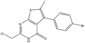 5-(4-bromophenyl)-2-(chloromethyl)-6-methyl-3H,4H-thieno[2,3-d]pyrimidin-4-one 结构式