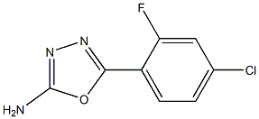 5-(4-chloro-2-fluorophenyl)-1,3,4-oxadiazol-2-amine 结构式
