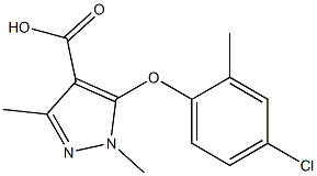 5-(4-chloro-2-methylphenoxy)-1,3-dimethyl-1H-pyrazole-4-carboxylic acid 结构式