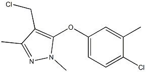 5-(4-chloro-3-methylphenoxy)-4-(chloromethyl)-1,3-dimethyl-1H-pyrazole 结构式