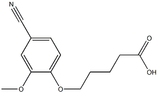 5-(4-cyano-2-methoxyphenoxy)pentanoic acid 结构式