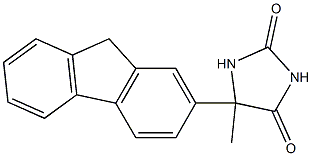 5-(9H-fluoren-2-yl)-5-methylimidazolidine-2,4-dione 结构式