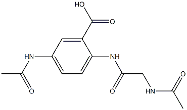 5-(acetylamino)-2-{[(acetylamino)acetyl]amino}benzoic acid 结构式