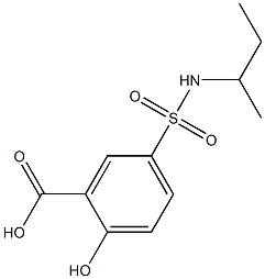 5-(butan-2-ylsulfamoyl)-2-hydroxybenzoic acid 结构式