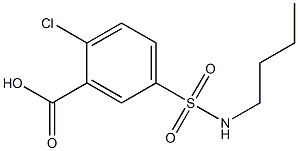 5-(butylsulfamoyl)-2-chlorobenzoic acid 结构式