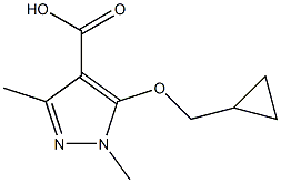 5-(cyclopropylmethoxy)-1,3-dimethyl-1H-pyrazole-4-carboxylic acid 结构式