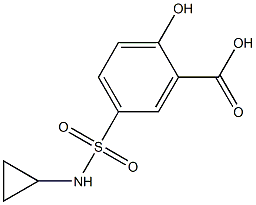 5-(cyclopropylsulfamoyl)-2-hydroxybenzoic acid 结构式