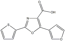 5-(furan-3-yl)-2-(thiophen-2-yl)-1,3-oxazole-4-carboxylic acid 结构式