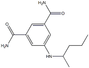 5-(pentan-2-ylamino)benzene-1,3-dicarboxamide 结构式