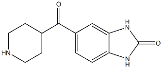 5-(piperidin-4-ylcarbonyl)-1,3-dihydro-2H-benzimidazol-2-one 结构式