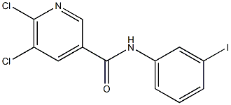 5,6-dichloro-N-(3-iodophenyl)pyridine-3-carboxamide 结构式