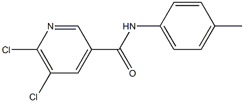 5,6-dichloro-N-(4-methylphenyl)pyridine-3-carboxamide 结构式