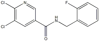 5,6-dichloro-N-[(2-fluorophenyl)methyl]pyridine-3-carboxamide 结构式