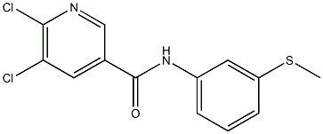 5,6-dichloro-N-[3-(methylsulfanyl)phenyl]pyridine-3-carboxamide 结构式