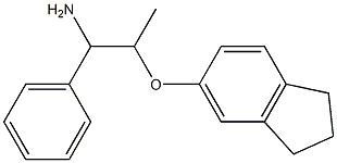 5-[(1-amino-1-phenylpropan-2-yl)oxy]-2,3-dihydro-1H-indene 结构式