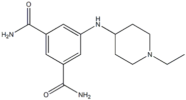 5-[(1-ethylpiperidin-4-yl)amino]benzene-1,3-dicarboxamide 结构式