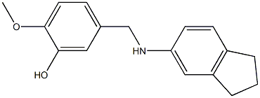 5-[(2,3-dihydro-1H-inden-5-ylamino)methyl]-2-methoxyphenol 结构式