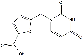 5-[(2,4-dioxo-1,2,3,4-tetrahydropyrimidin-1-yl)methyl]furan-2-carboxylic acid 结构式