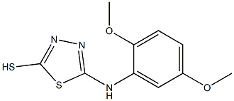 5-[(2,5-dimethoxyphenyl)amino]-1,3,4-thiadiazole-2-thiol 结构式