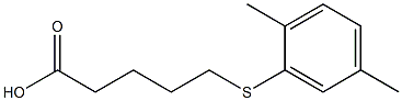 5-[(2,5-dimethylphenyl)sulfanyl]pentanoic acid 结构式