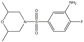 5-[(2,6-dimethylmorpholine-4-)sulfonyl]-2-fluoroaniline 结构式