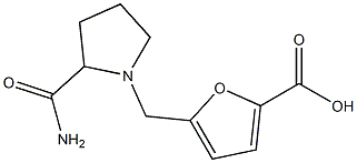 5-[(2-carbamoylpyrrolidin-1-yl)methyl]furan-2-carboxylic acid 结构式