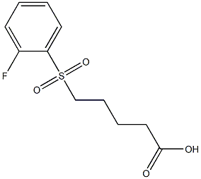 5-[(2-fluorobenzene)sulfonyl]pentanoic acid 结构式