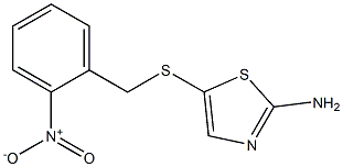 5-[(2-nitrobenzyl)thio]-1,3-thiazol-2-amine 结构式