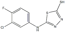 5-[(3-chloro-4-fluorophenyl)amino]-1,3,4-thiadiazole-2-thiol 结构式