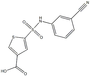 5-[(3-cyanophenyl)sulfamoyl]thiophene-3-carboxylic acid 结构式