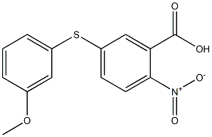 5-[(3-methoxyphenyl)sulfanyl]-2-nitrobenzoic acid 结构式