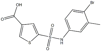 5-[(4-bromo-3-methylphenyl)sulfamoyl]thiophene-3-carboxylic acid 结构式