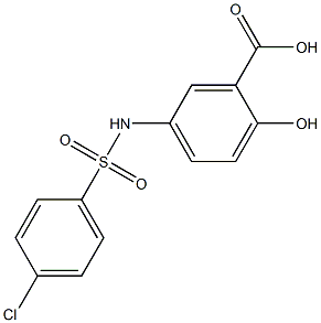 5-[(4-chlorobenzene)sulfonamido]-2-hydroxybenzoic acid 结构式