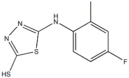 5-[(4-fluoro-2-methylphenyl)amino]-1,3,4-thiadiazole-2-thiol 结构式