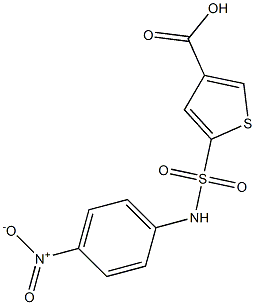 5-[(4-nitrophenyl)sulfamoyl]thiophene-3-carboxylic acid 结构式