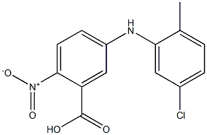 5-[(5-chloro-2-methylphenyl)amino]-2-nitrobenzoic acid 结构式