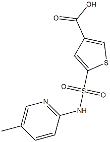 5-[(5-methylpyridin-2-yl)sulfamoyl]thiophene-3-carboxylic acid 结构式